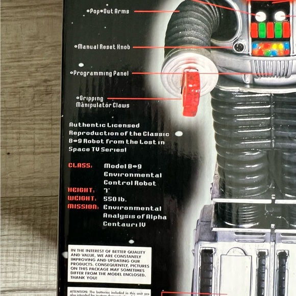NIB Lost In Space ROBOT B-9 TALKING 1997 - Picture 6 of 13